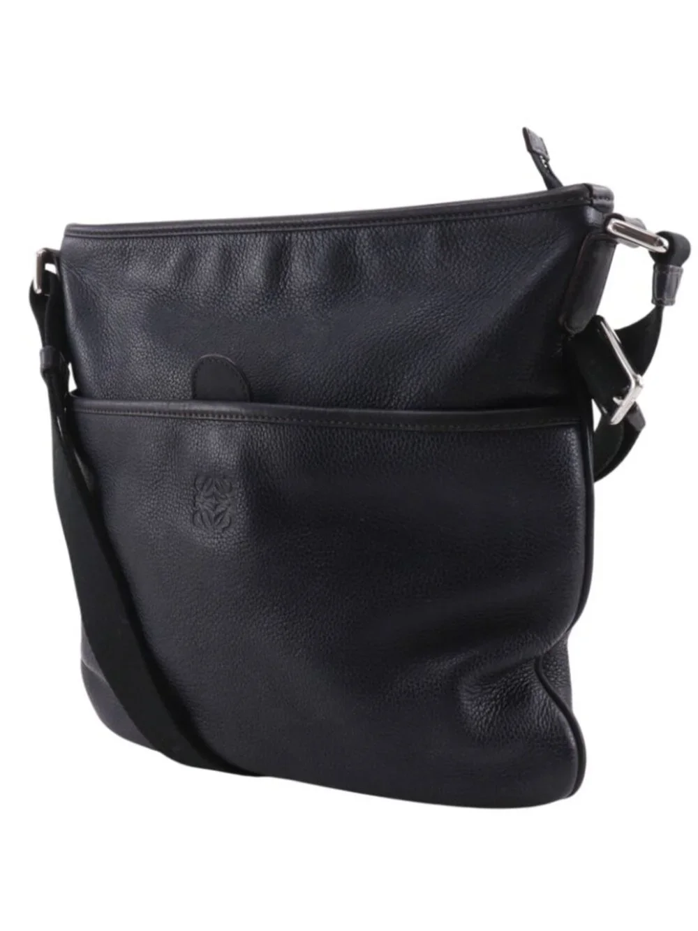 Loewe Anagram Leather Black Shoulder Bag